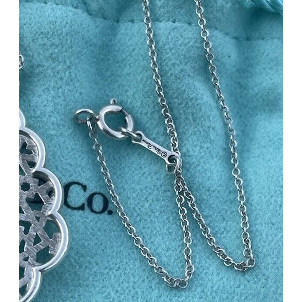 Tiffany & Co . 17" Silver 925 Paloma Picasso MARRAKESH Necklace Pendant - Large - Picture 6 of 14